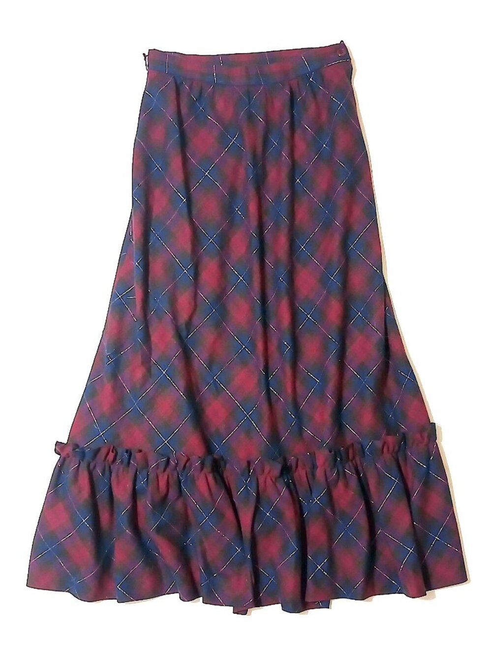 Vintage Classic of Boston Plaid Maxi Skirt Size 9 ILGWU Union Made USA